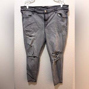 AE Distressed Gray Jeans size 20S